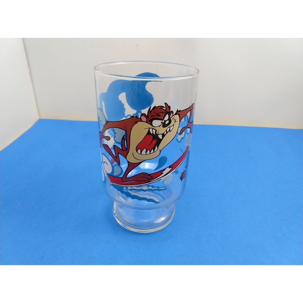 Looney Tunes Tazmanian Devil Drinking Glass Tiki 1995 Warner Brothers 32oz